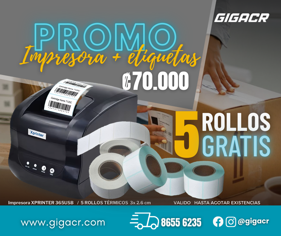 Oferta: Impresora de Etiquetas Xprinter XP-365B USB 