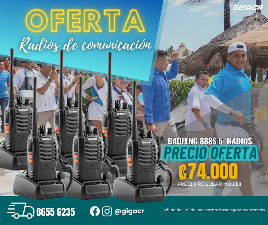 Oferta: 6 Radios Baofeng 888s En promocion