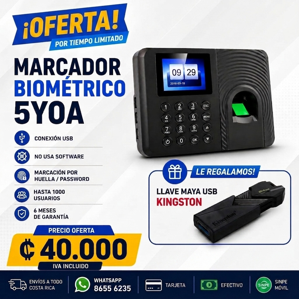 Oferta: Marcador Biometrico+ regalía