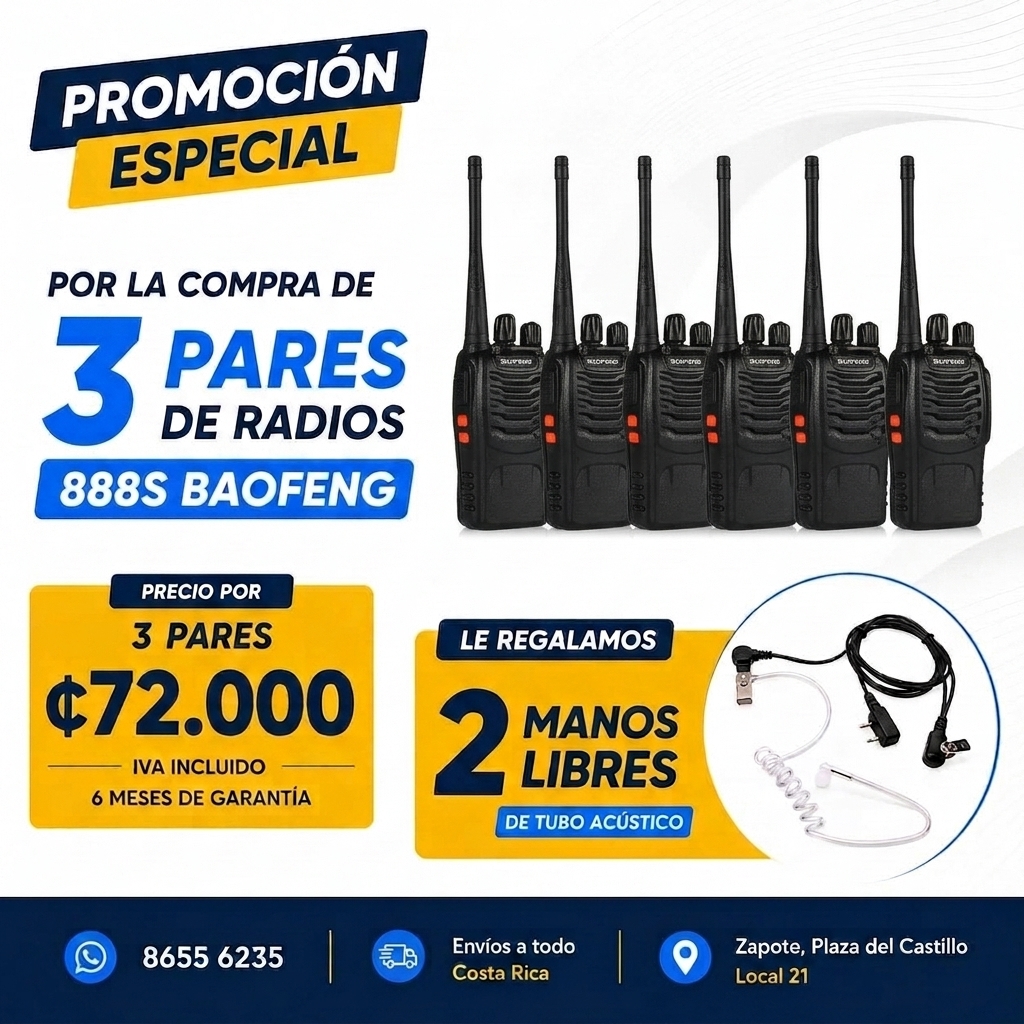 Oferta: Compre 3 pares y lleve Gratis 2 manos libres 