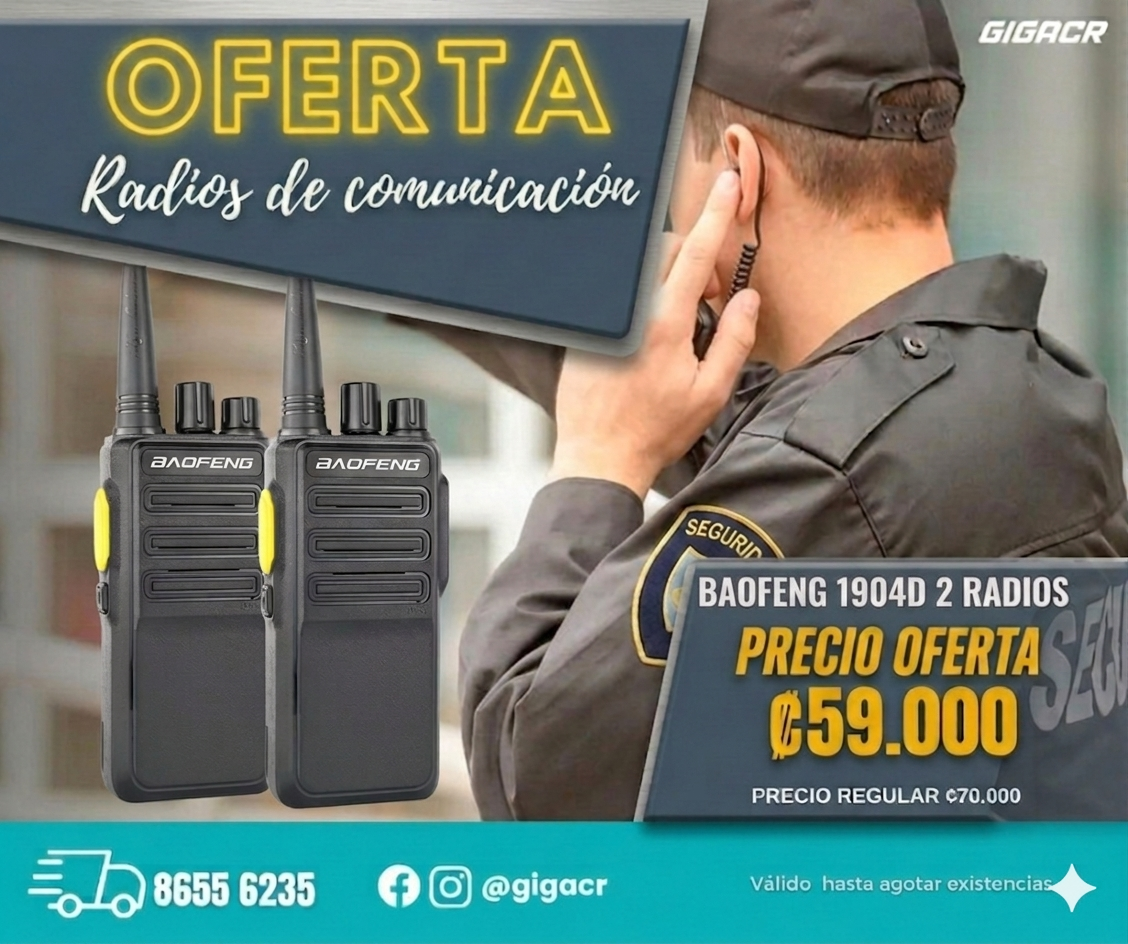 Oferta: PROMOCION  2 RADIOS  BF- 1904D  con Cancelación de ruido 10W